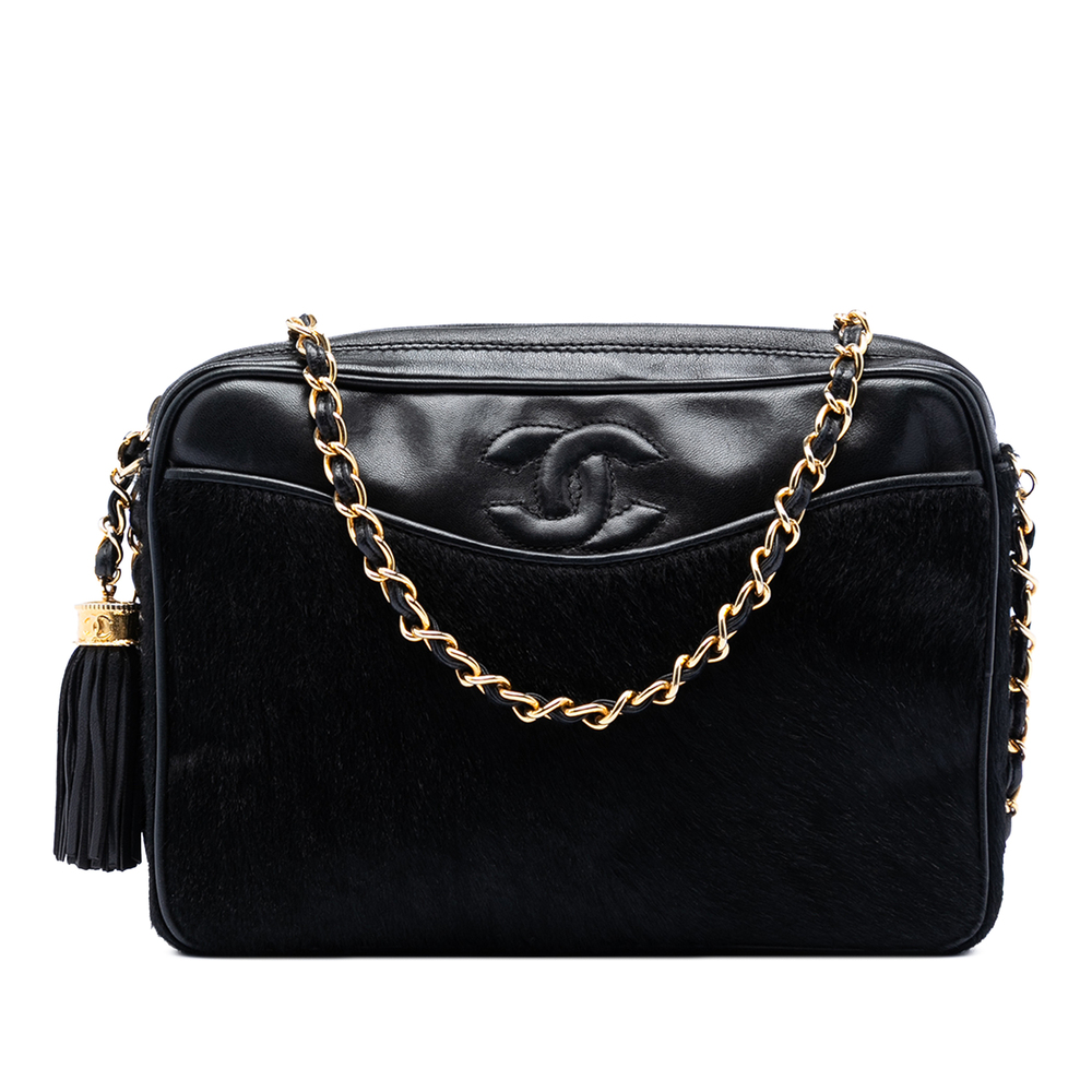Pre-Loved Chanel CC Ponyhair and Leather Tassel Camera Bag